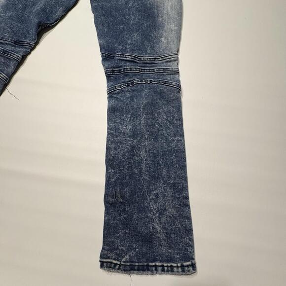 Decibel Men’s Distressed Acid Wash Moto Jeans – 36x32 - Picture 11 of 16